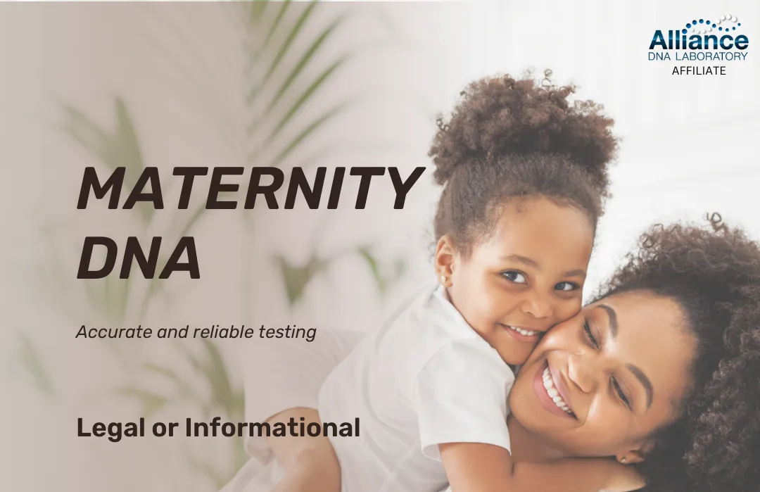Maternity DNA graphic showing a mother and child together